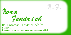 nora fendrich business card